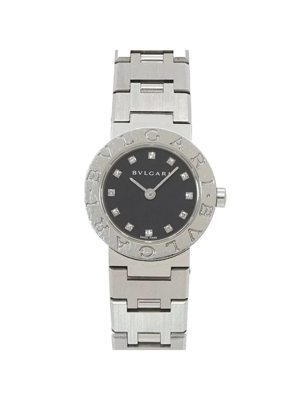 Bvlgari Watch Diamond Silver Quartz